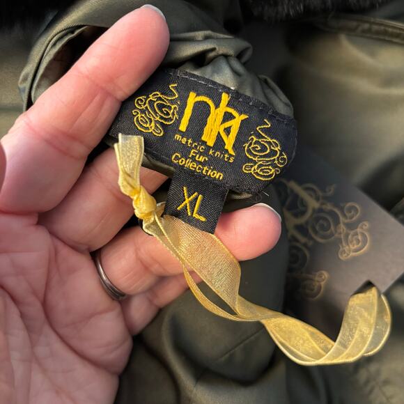 NEW Metric Knits Fur Collection Reversible Rabbit Fur Vest Loden Camo 11951RFV - Picture 8 of 10